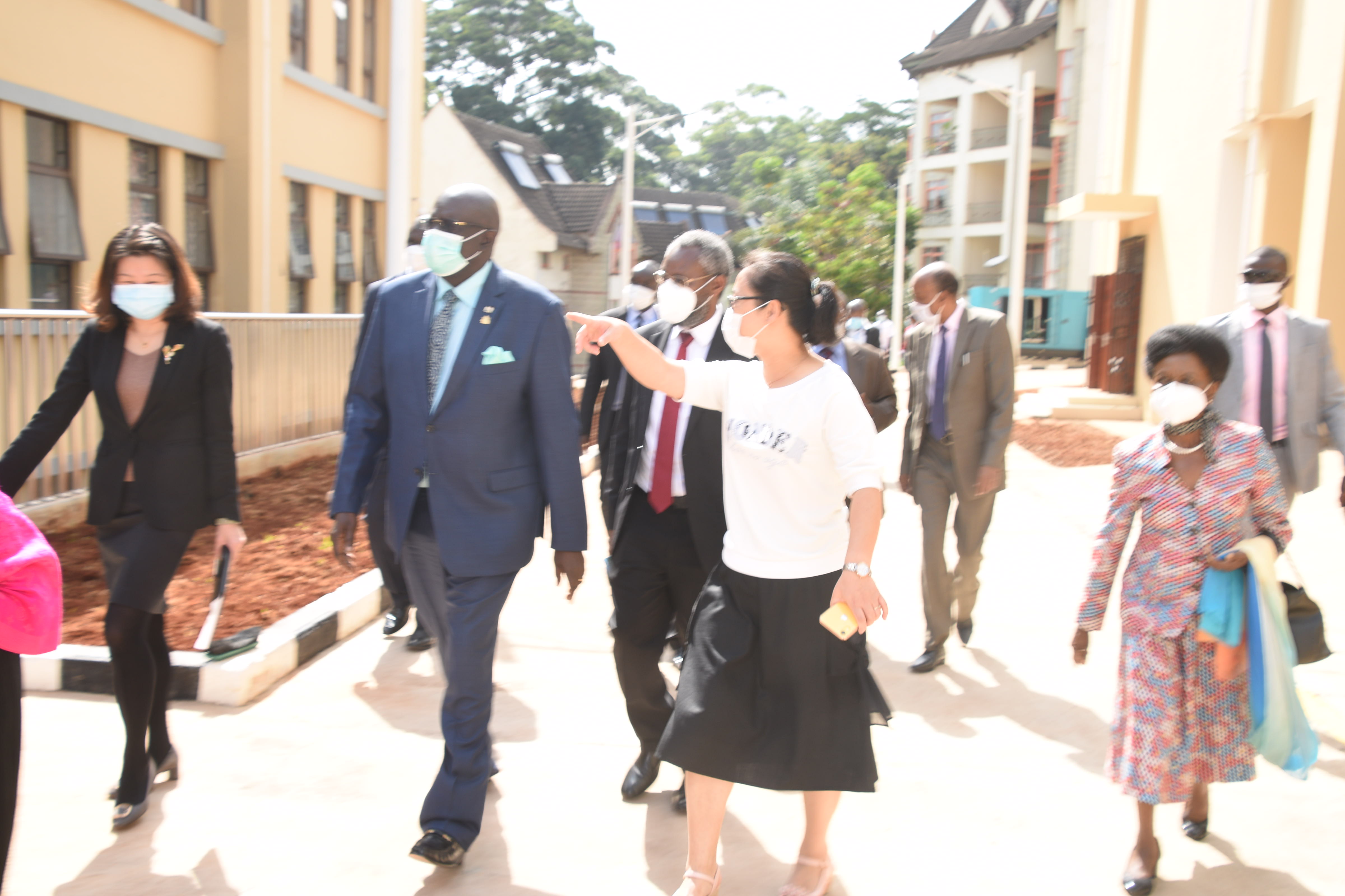 THE CABINET SECRETARY FOR EDUCATION, PROF. GEORGE MAGOHA DURING THE HANDING OVER OF THE CONFUCUIS INSTITUTE TOGETHER  WITH HIS EXCELLENCY AMB. WU PENG AMBASSADOR OF THE PEOPLES REPUBLIC OF CHINA