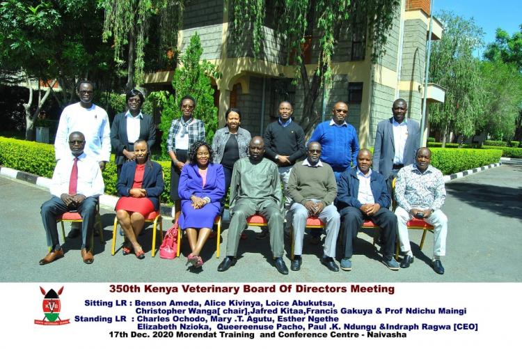 350TH KENYA VETERINARY BOARD OF DIRECTORS MEETING